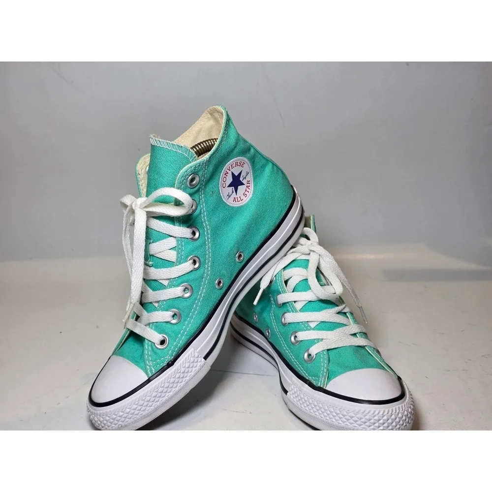 Converse Chuck Taylor All Star Men's Sneakers Size 4 Women's 6 Teal Hi Top Shoes - Picture 4 of 15